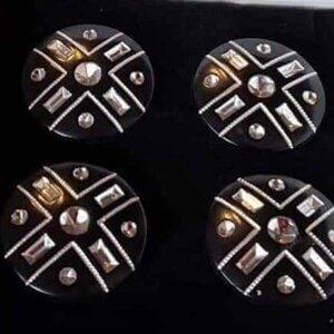 MAGNETIC NUMBER PINS "STARCROSSED" Black & Silverset of 4 NEW in box